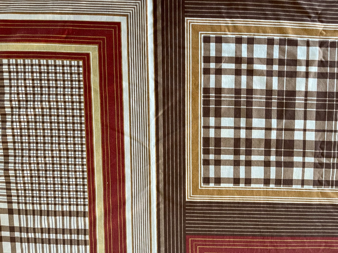 Vintage Kingsized Flat Burlington Bed Sheet, 50/50 Cotton Polyester