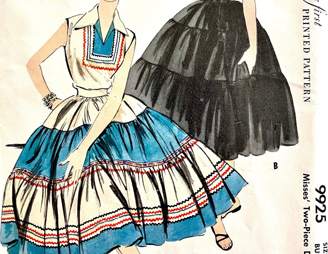 Complete 1954 Mccall's 9925 Misses' Buttonback Blouse Etsy