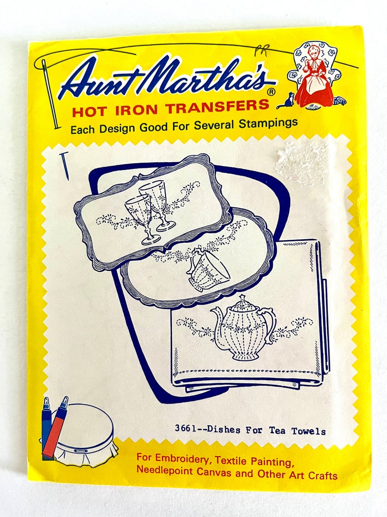 UNCUT, Unopened, Vintage Aunt Martha's Hot Iron Transfers for ...