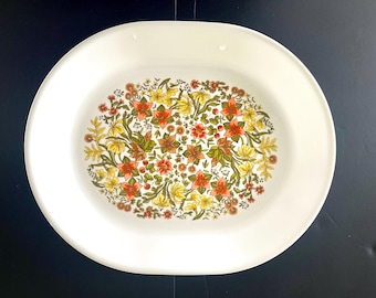 Vintage Corelle Indian Summer ovale Servierplatte in ausgezeichnetem Zustand.