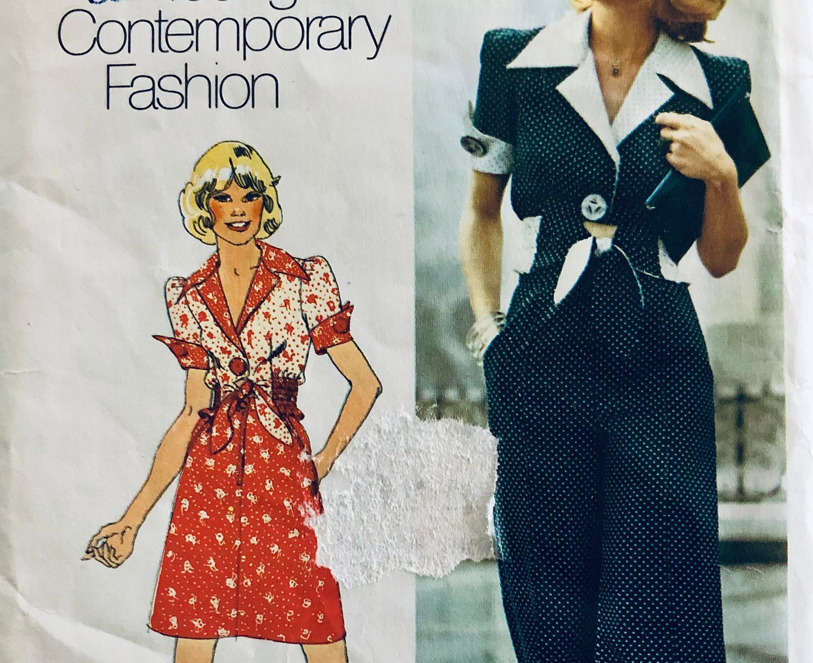 size 14 UNCUT 1985 Simplicity 6830 misses/' Connoisseur pullover dress with fantastic collar bust 36 front buttons sleeve options