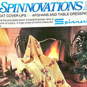 1979 Spinnovations 18 estupendos encubrimientos, afganos y mantelería, patrones de tejido y crochet.