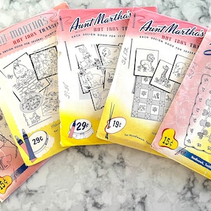 Vintage uncut Aunt Martha&#39;s hot iron transfers for babies, toddlers, children, baby quilts. Selling separately but I do combine shipping!