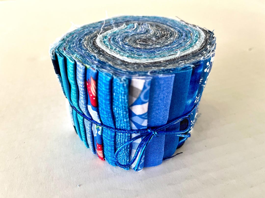 Fabric Strips Jelly Roll With 20 Different Designs on 20 Strips, All ...
