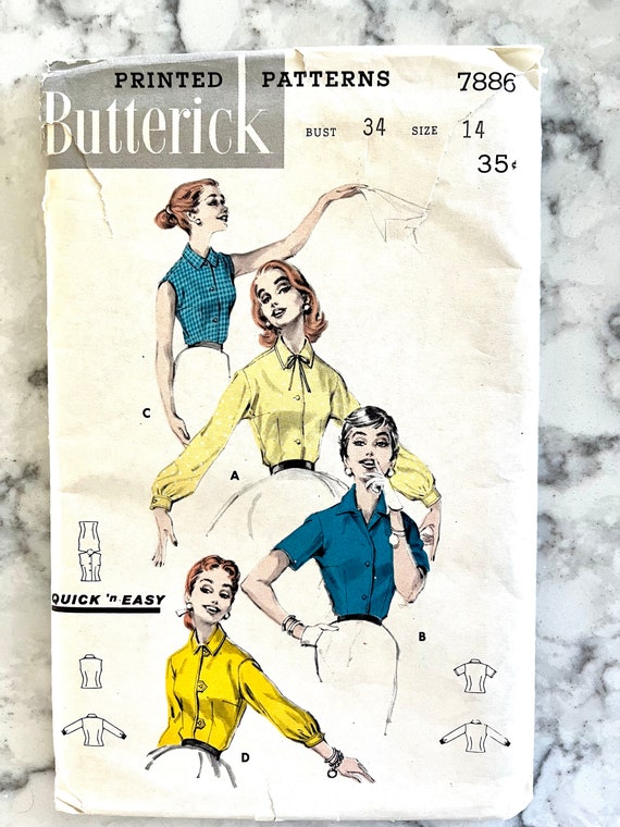 1956 Butterick 7886 