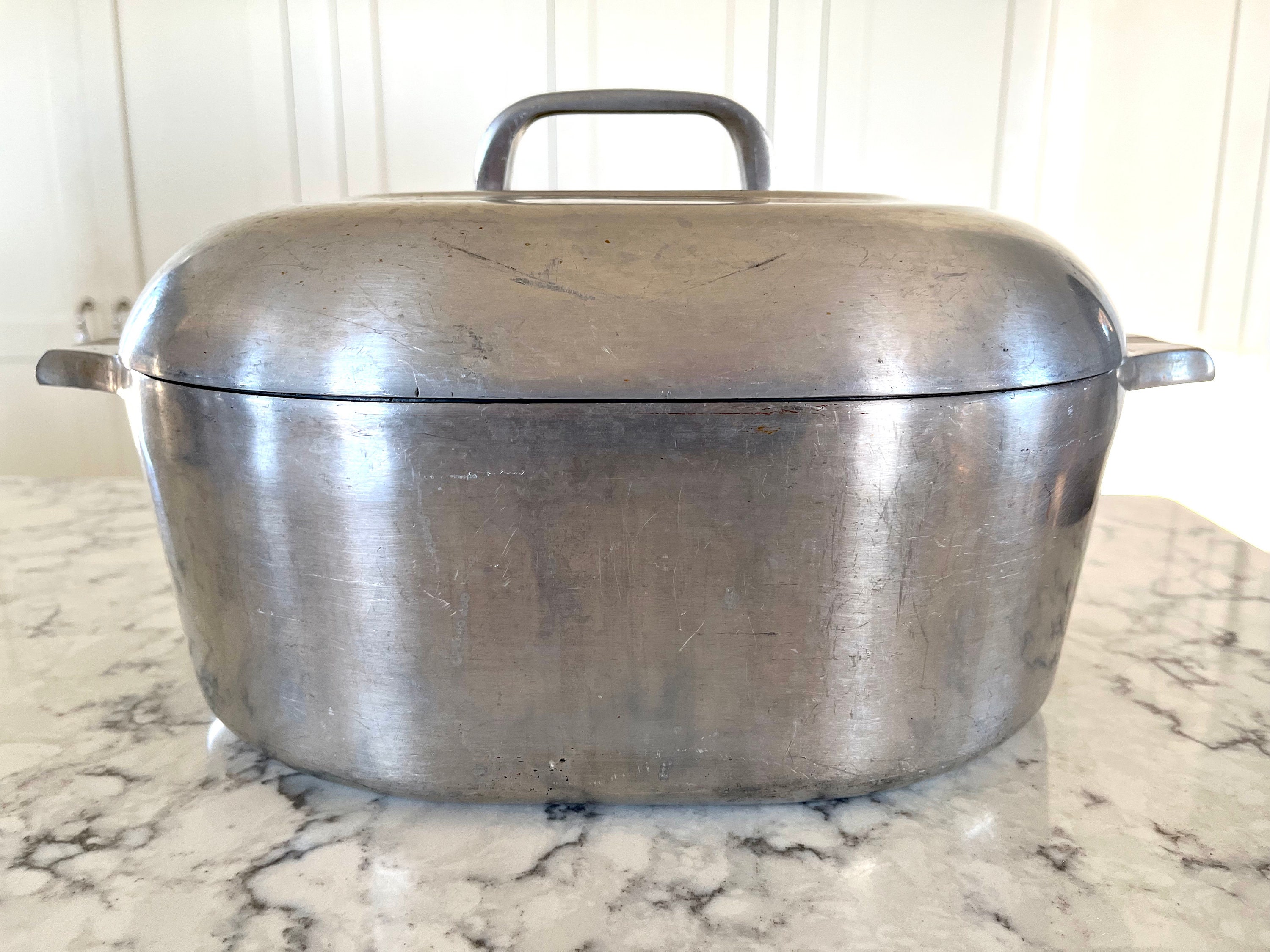 Mavin  Vintage Magnalite 8 Qt Oval Dutch Oven Pot Roaster Pan w/ Trivet &  Lid