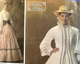 ONBESNEDEN/compleet 2004 Simplicity 4900 missersjurk van Andrea Schewe, zeer wijde lange rok, jurk met aansluitend lijfje, jasje; maten 10-18 of 20-26.
