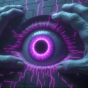 Opera d'arte murale Oculimaris Nexus / Occhio mistico Energia Forza Potere Visione Mano (Download digitale)