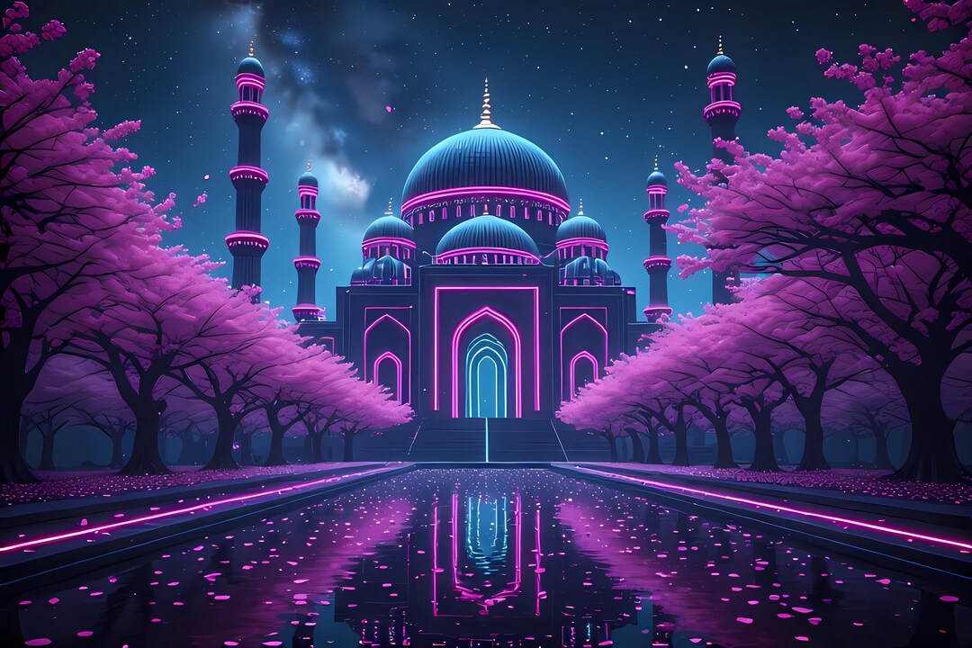 Luminarch Examples Ylvathian Luminarch Wall Art | Aelyrian Architecture Fantasy Neon ...