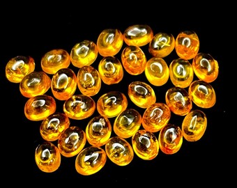 3x4mm 100% Natural Spessartite Garnet Smooth Cabochon Loose Gemstone Good Quality for Jewellery Making at Wholesale Price Gift For Her