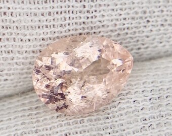 1.75 Cts Natural Morganite Faceted Oval 7x9 mm Good Quality Loose Gemstone for Jewellery Making at Wholesale Price 100%Natural