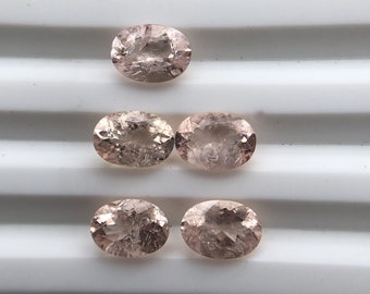 5x7 mm Natural Morganite Faceted Oval Good Quality Loose Gemstone Making For Jewellery At Wholesale Price 100%Natural
