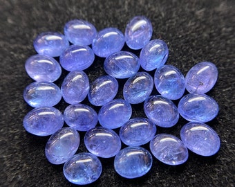 6x8mm Natural Tanzanite Cabochon Gemstone Oval Shape Good Quality Loose Gemstone Making For Jewelry At Wholesale Price