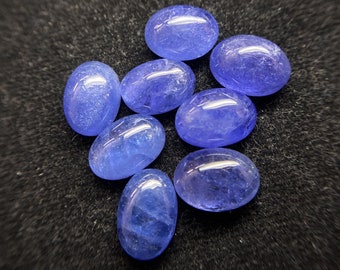 Natuurlijke tanzaniet cabochon edelsteen: 10 x 14 mm ovale losse edelsteen, 71,20 karaat