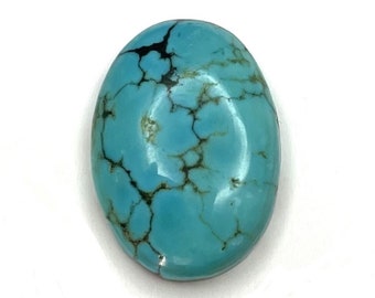 Natural Turquoise Oval Cabochon, Loose Gemstone (23.50X33.80MM)