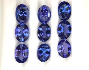 Facettierter Oval Tansanit Edelstein: 5 x 7 mm Kleiner Stein