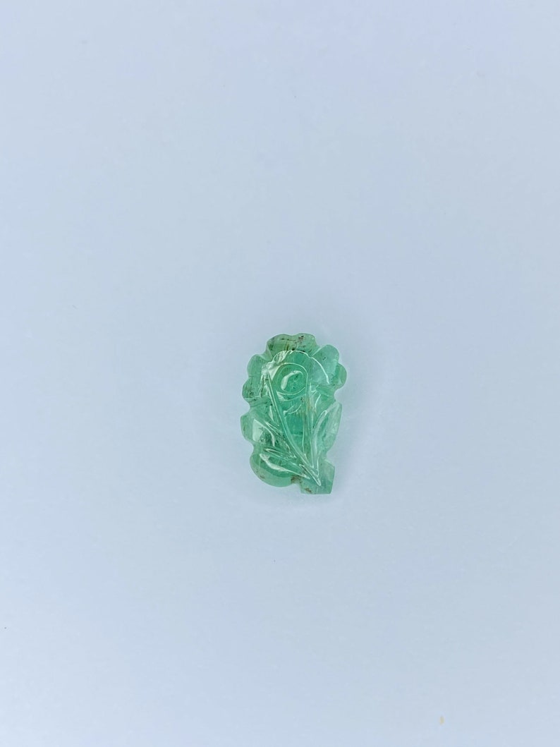 3.00Cts Natural Colombian Emerald Carved Gemstone Good Quality Loose Gemstone for Jewellery making at Wholesale Price 100/%Natural