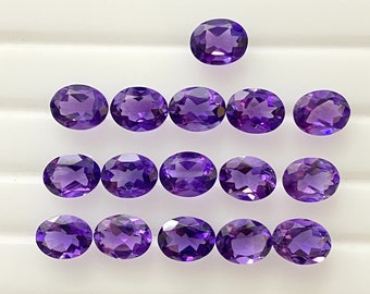 Natural African Amethyst Oval Faceted Good Quality 4x5mm To 10x14mm 4x6mm 5x7mm 6x8mm 7x9mm 8x10mm 9x11mm 10x12mm Brilliant Cut 100%Natural