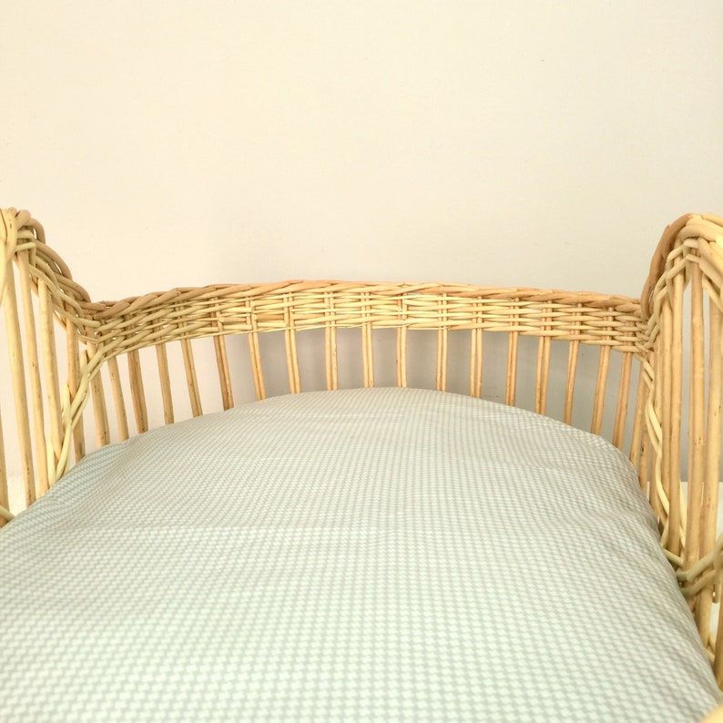 Baby Moses Basket. Wicker Cradle With Mattress. Etsy