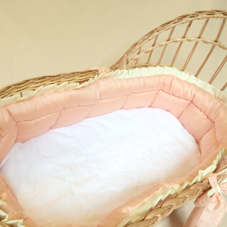 Soft bumper and mattress for Moses basket Etsy