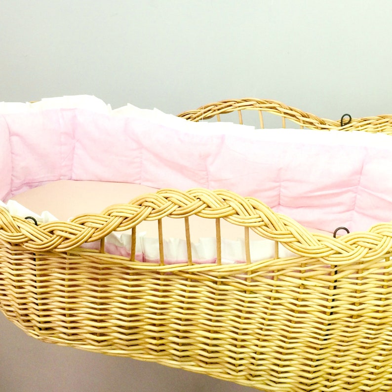 Wicker Cradle With Soft Handles. Moses Basket. Baby Etsy