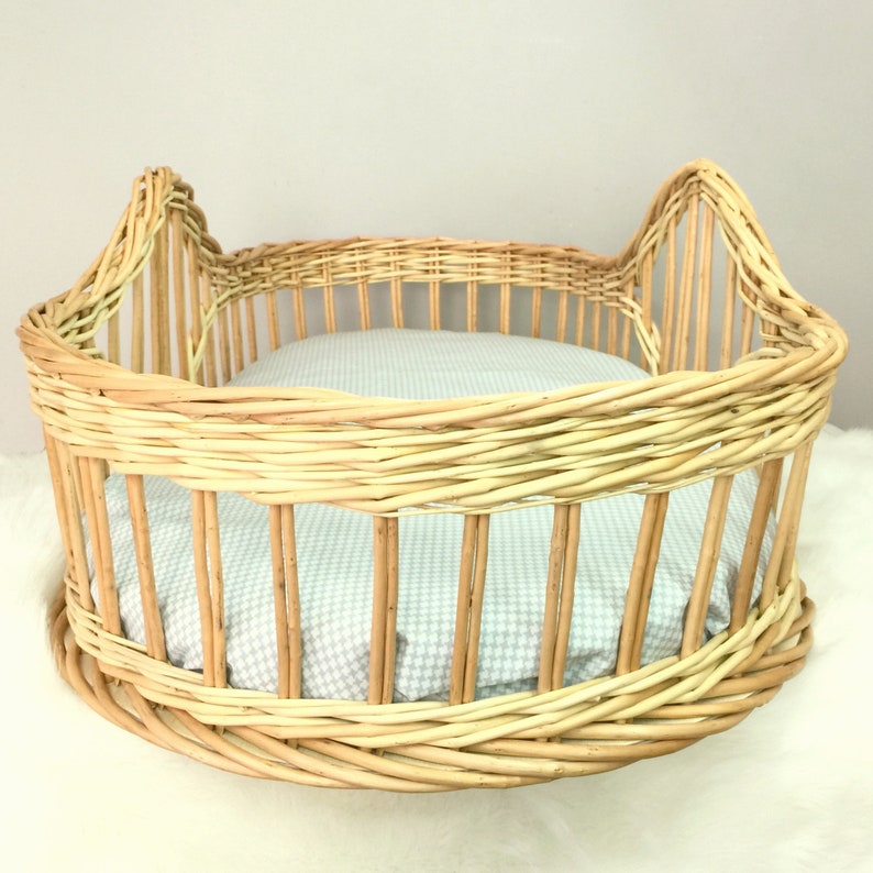 Baby Moses Basket. Wicker Cradle With Mattress. Etsy