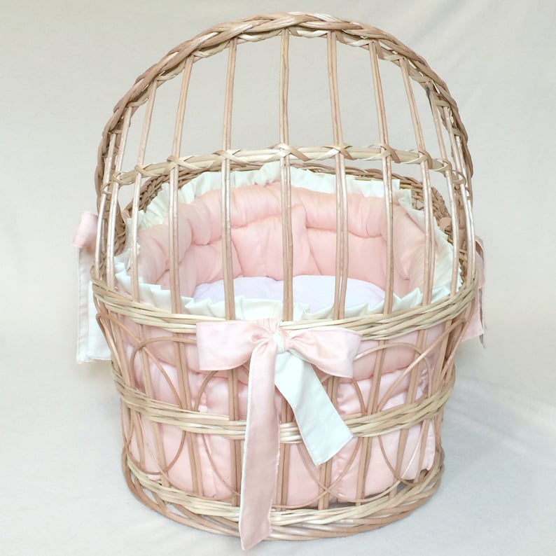 Moses Basket With Soft Bumper and Mattress personal Listing Etsy