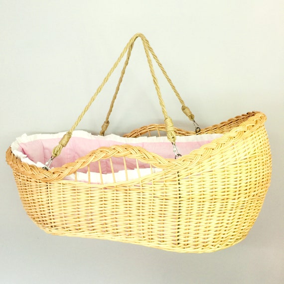 wicker baby crib