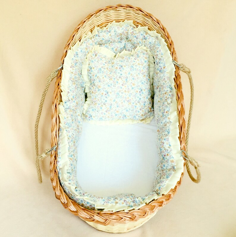 Moses Baby Basket Wicker Cradle. Etsy