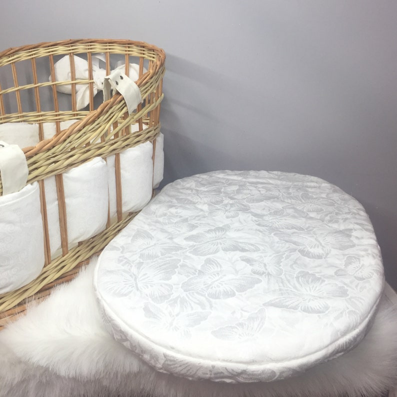 Moses basket baby nest wicker cradle with bedding Etsy