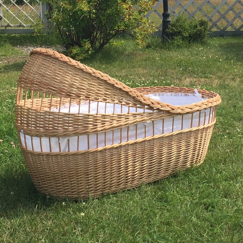 Wicker cradle for newborns. Moses basket. Etsy