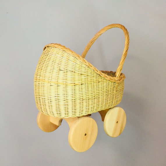 rattan doll bassinet