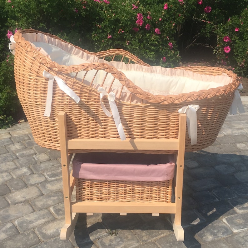 Moses Basket. With Mattress and Bumper Etsy