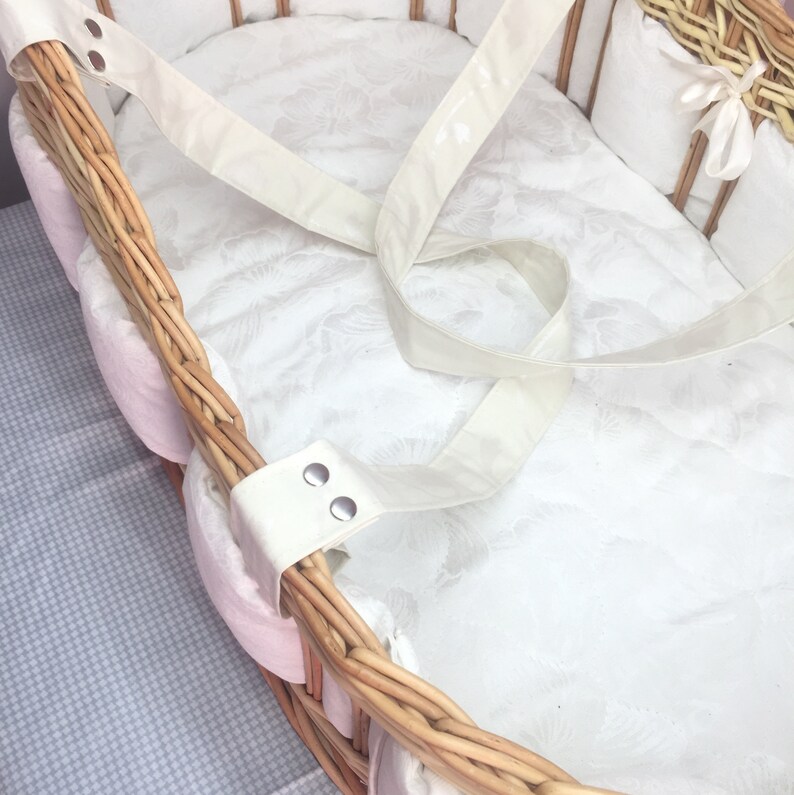 Moses Basket Baby Nest. Wicker Cradle With Bedding Etsy