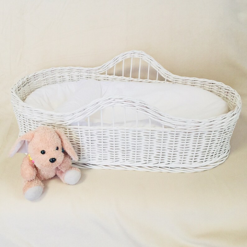 Moses Basket Baby Nest. Wicker Cradle. White Color Etsy