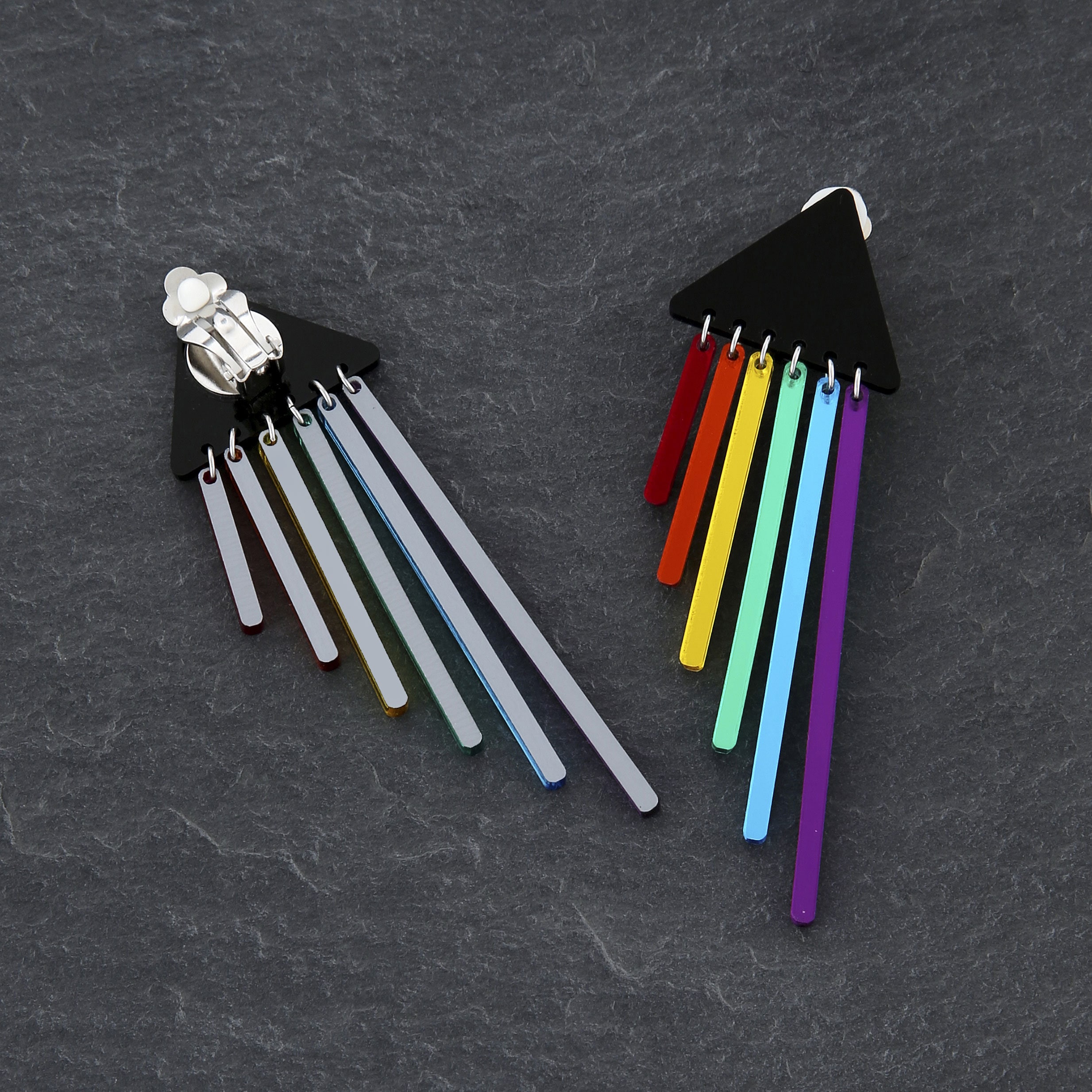 Rainbow statement hotsell earrings