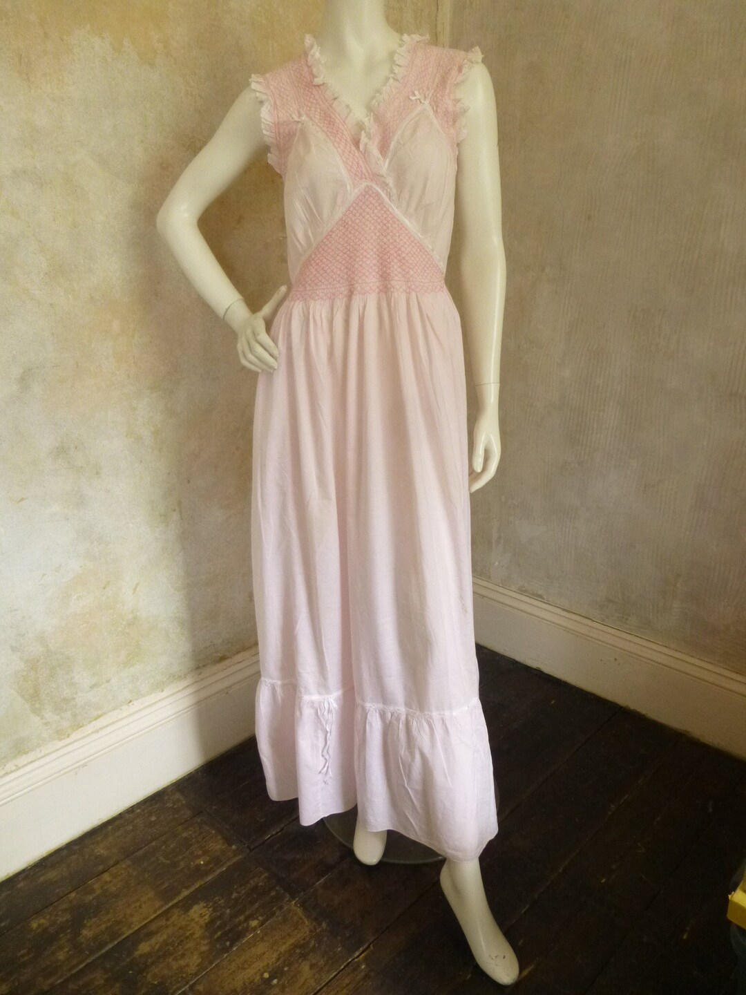 SPECTACULAR VINTAGE ITALIAN Nightgown Maxi Dress Wedding Boho Etsy