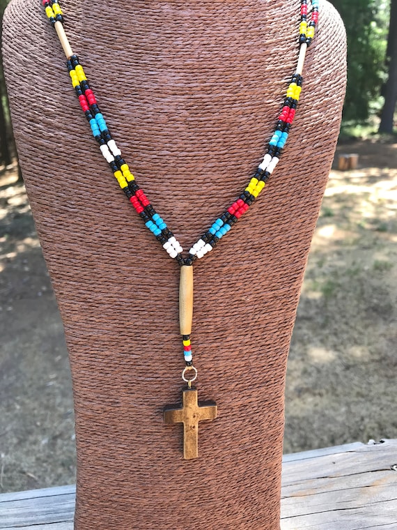 Double strand cross necklace best sale