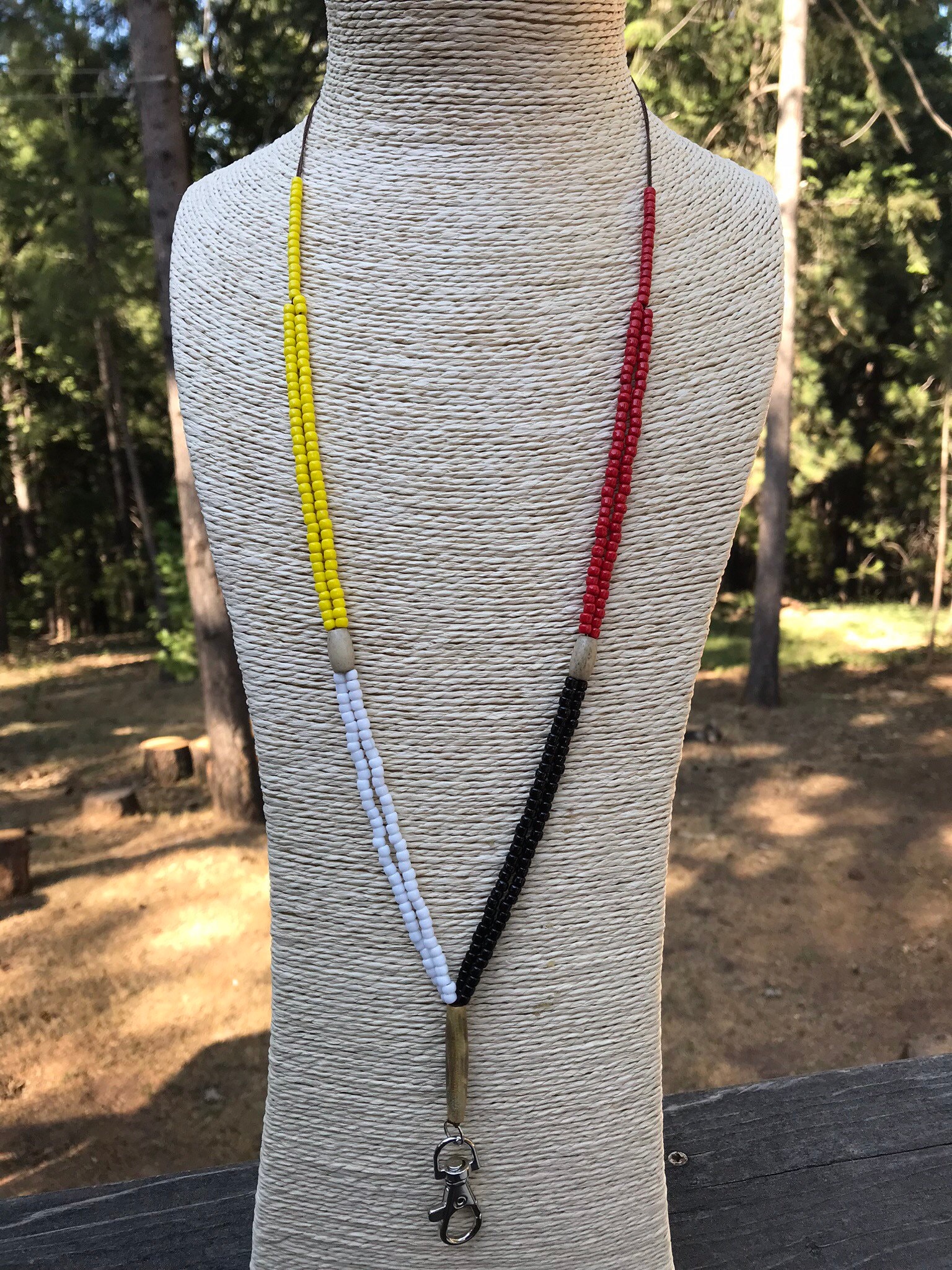 Medicine Wheel Beaded Double Strand Lanyard - Etsy