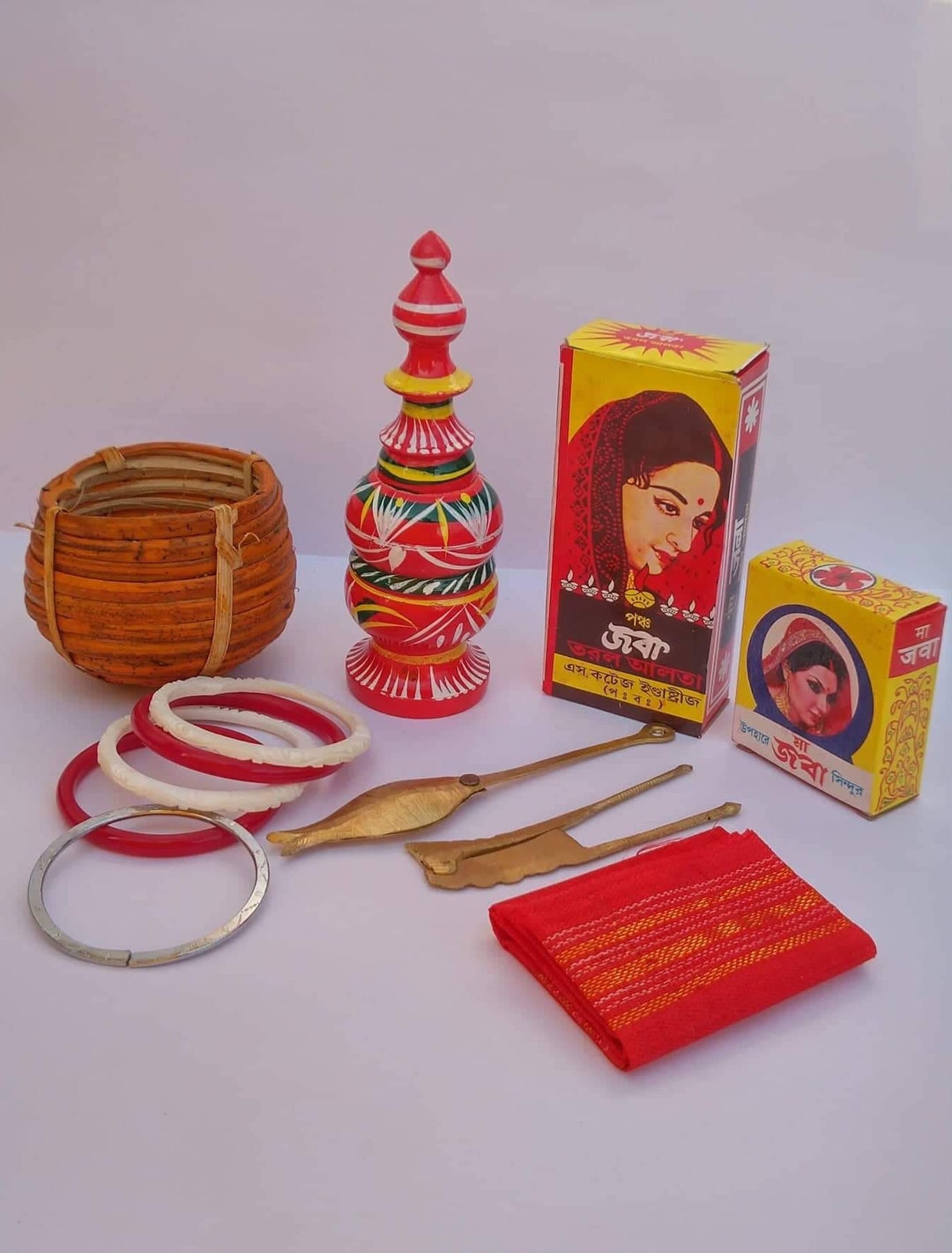 Bengali Wedding Accessories shakha Pola Loha Kajal Lata Etsy