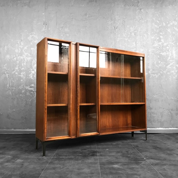 Mid Century Walnut Cabinet By United Furniture Etsy
