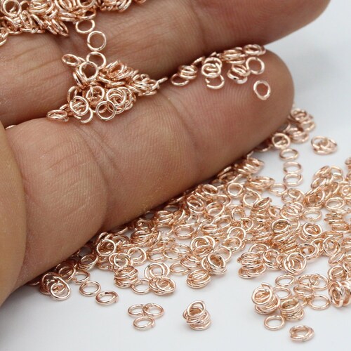 05x3mm Rose Gold Plated Jump Rings RSG132 Etsy