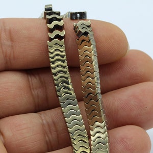 3x6mm Gold Color Hematite Beads , 1 Strand - Approximately 170 Beads - BK84