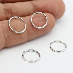 13mm Rhodium Plated  Earrings Hoop , Hoop Earrings, Brass Earrings, Dangle, Circle , Plain Leverback Finding , Earring Findings - RDM477