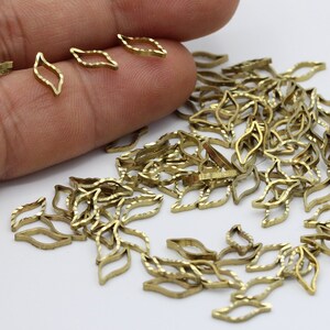 4x10mm Raw Brass  Charms , Connector ring , Findings - Raw Brass Findings - Brass Connector - RAW160