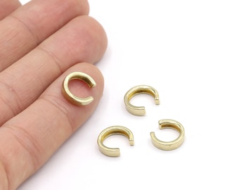 Raw Brass  Earring Findings, Dainty Hoops ,Raw Brass Hoop Earrings ,Raw Brass Earring, Raw Brass Cartilage earring, 12 mm RAW480