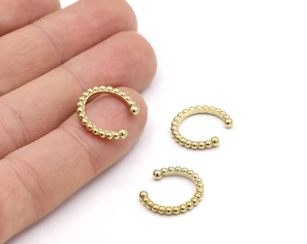 Raw Brass  Earring Findings, Dainty Hoops ,Raw Brass Hoop Earrings ,Raw Brass Earring, Raw Brass Cartilage earring, 16 mm RAW484