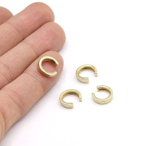Raw Brass  Earring Findings, Dainty Hoops ,Raw Brass Hoop Earrings ,Raw Brass Earring, Raw Brass Cartilage earring, 12 mm RAW480