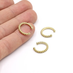 Raw Brass  Earring Findings, Dainty Hoops ,Raw Brass Hoop Earrings ,Raw Brass Earring, Raw Brass Cartilage earring, 16 mm RAW484