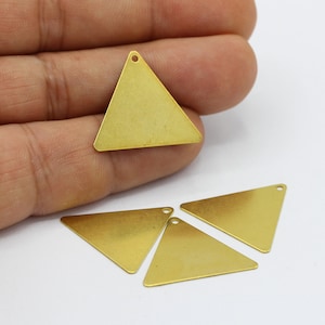 22x25mm Raw Brass Triangle Charms- RAW53